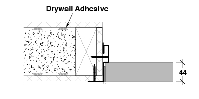 <b>Butt hinge</b><br>› Single timber stud<br>› Single skin plasterboard